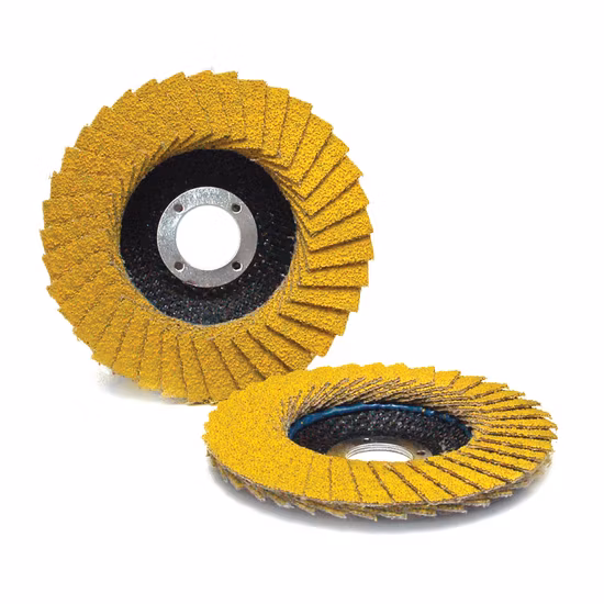 Roue à disque à lamelles flexibles en céramique pour le métal