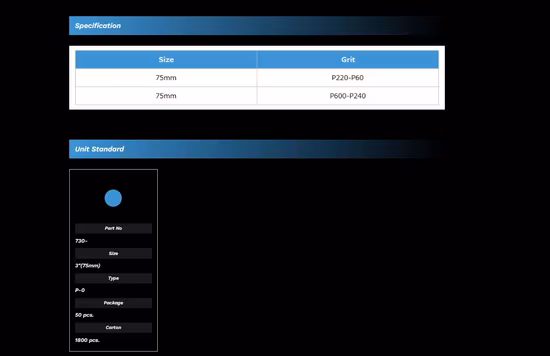 Disque de ponçage à crochets et boucles pour papier de verre orbital