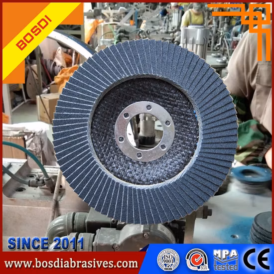 Céramique, zircone, disque à lamelles en oxyde d'aluminium, 115 x 22 mm, disque à lamelles en oxyde d'aluminium calciné de marque Bosdi marron, rouge et bleu, métal de meulage, inox, acier inoxydable, fer, etc.